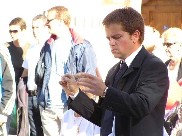 Bruno Espitallier, à la tête de l’Orchestre d’harmonie de la ville de Gap