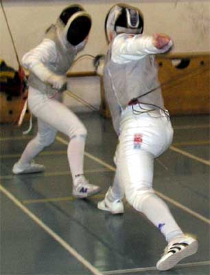 Gap Hautes-Alpes Escrime, entranement avec l'quipe de France Police nationale, fvrier 2007