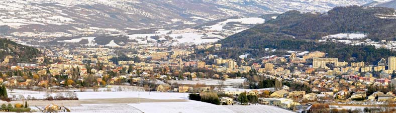 Gap (Hautes-Alpes) vue hivernale