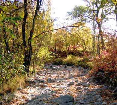 Le lit - vide - de la Luye, entre est de Gap, 30/10/2007